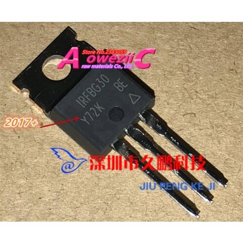 Aoweziic 2017+ 100% new imported original IRFBG30PBF IRFBG30 TO-220 power MOS tube 3.6A 900V