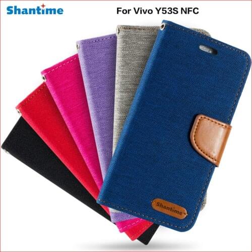 PU Leather Flip Case For Vivo Y53S NFC Business Case For Vivo Y53S NFC Card Holder Silicone Photo Frame Case Wallet Cover