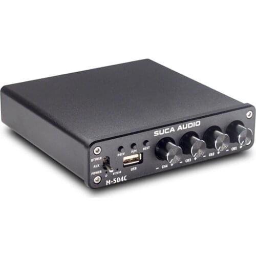 4*50W Bluetooth-Compatible TPA3116D2 Audio Digital Amplifier Class D 4.0 Ch Stereo Subwoofer NE5532 Home Theater Amplifiers