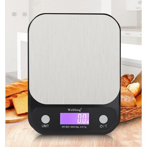 Stainless steel Digital Kitchen Scale 5Kg/10kg Diet Food Compact Scale Weighing balance 0.1g for cooking baking measuring tools