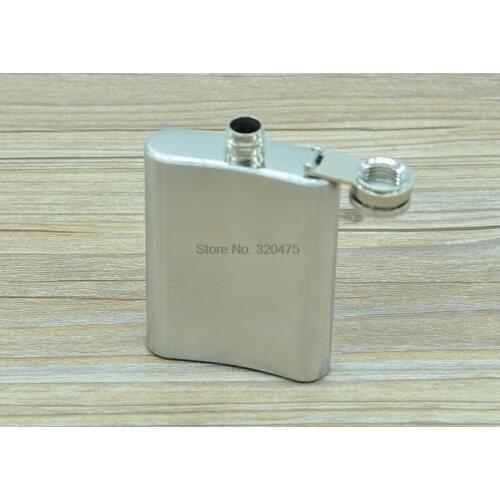 By dhl 200pcs practical Hip Flask 3.5oz Stainless Steel Portable Liquor Wine Hip Flask Whisky Alcohol Cap Funnel Drinkware