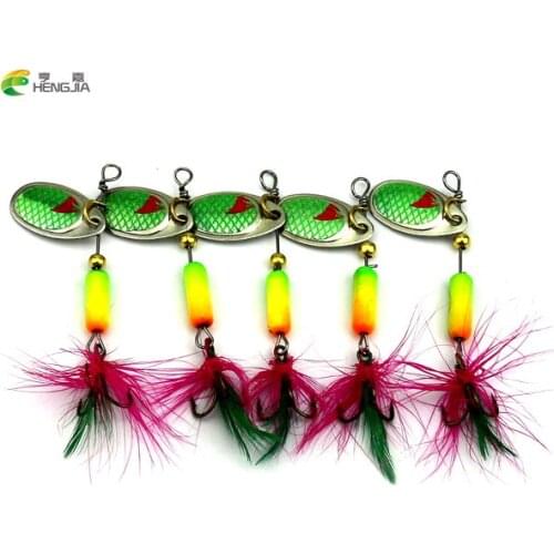 HENGJIA Metal Fishing Lure 5pcs/lot 3.5g Spoon Lure Spinner Bait Fishing Tackle Hard Bait Spinner Bait Isca Artificial