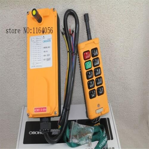 HS-10 AC/DC24V 10 Channels Control Hoist Crane Radio Remote Control Sysem Industrial Remote Control