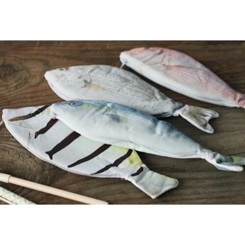 Kawaii Fish Pencils Bags Cute Simulation Plush Pencils Case 2016 New Case Large Capacity School Supplies Stationery Hot Pen Box