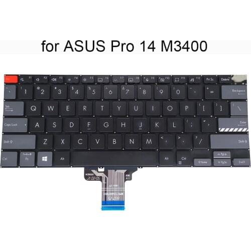 New English backlit keyboard Notebook for ASUS pro 14 m3400 M3400QA US qwerty laptop replacement keyboards orange ESC key cap