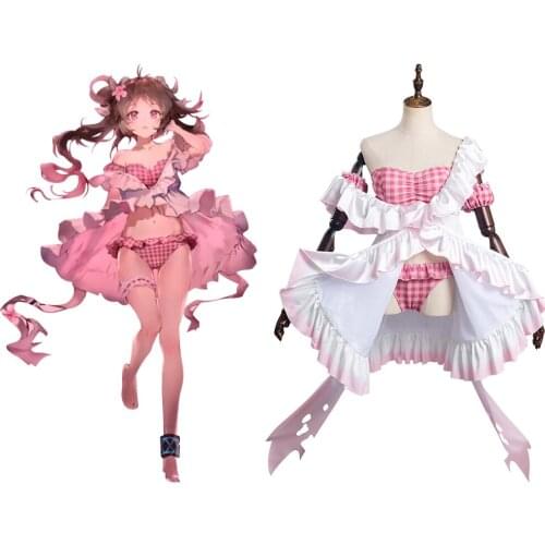 Arknights Eyjafjalla Cosplay Costume Sexy Swimwear Bikini Cape Outfits Halloween Carnival Suit