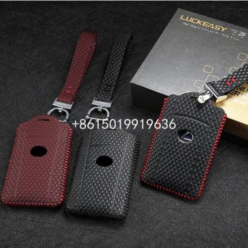 Leather key cover for LEXUS LX 570 2013-2016 LS 2010 600hl car key case wallet holder key holder