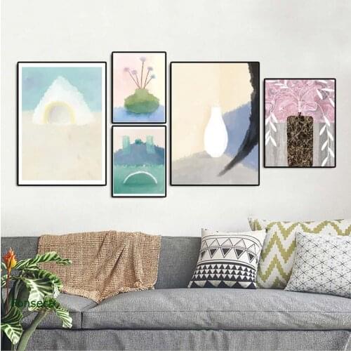Beautiful Flowers Vase Canvas Painting Nordic Posters And Prints Wall Art Pictures Unframed Minimalist Drawings For Gallery