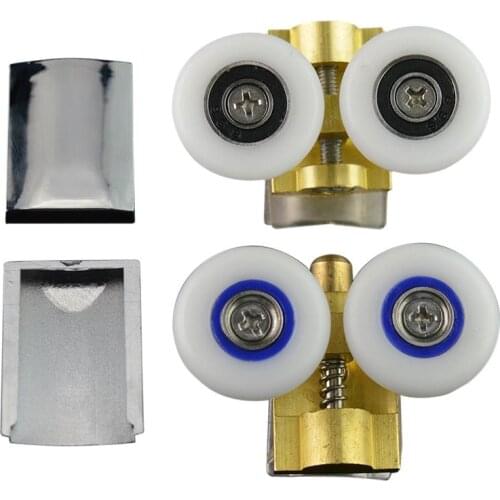 Circular shower room roller ultra-quiet Bouncing wheel sliding door pulley hanging rail track nylon wheel glass hardware part