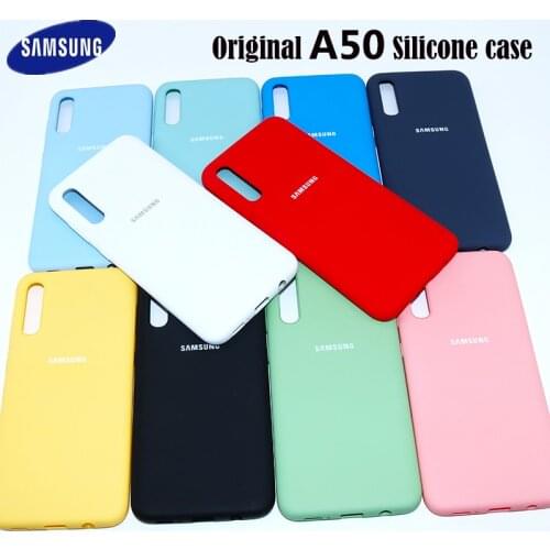 Samsung A50 SM-A505F A505F A505 Soft-Touch Silicone Case For Samsung Galaxy A 50 A50 Phone Back Cover With Logo 6.4Inch