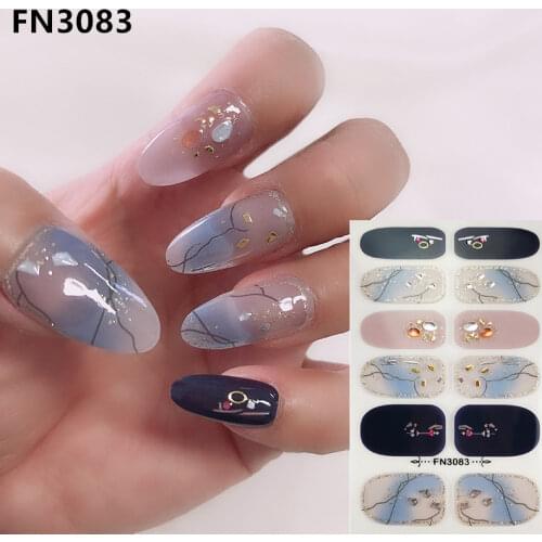 1 Sheet Glitter Series Marble Sequins Fashion Nail Art Stickers Collection Manicure DIY Nail Polish Strips Wraps for Party Decor