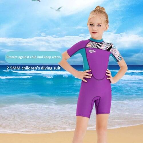 New Jellyfish Neoprene Wetsuit Children Diving Suits Swimwear Girls Long Sleeve Surfing Swimsuits Bathing Suit Wetsuits Holiday