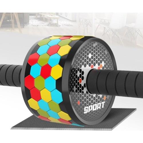 New Gym Exercise Equipment No Noise Abdominal Wheel Ab Roller Keep Fit Home Fitness Abdominal Power Muscle Trainer Training
