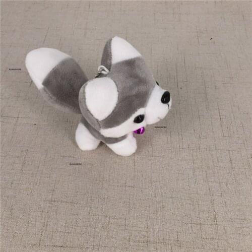 NEW 9*6CM Approx. Husky dog Plush toys , Key Chain Little Cute Gift Plush DOLL TOY , Party Plush Gift