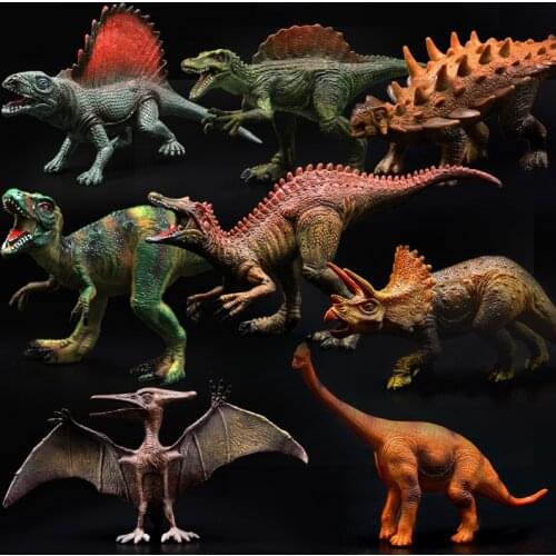 Lifelike dinosaur model toys Jurassic Tyrannosaurus Triceratops Spinosaurus Pterodactyl 9 kinds of dinosaur model toys