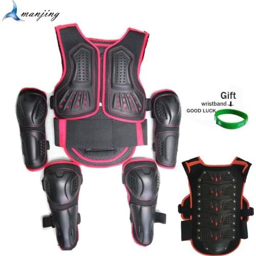 Height 0.85-1.7M Youth Kid Cycling Body Armor Motocross Protect Vest armour Chest Spine Guard Baby Knee Elbow armor Latka
