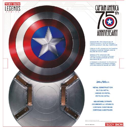 Marvel Movie 75 Th Anniversary Collectors Edition Alloy Metal Captain America Shield 1 to 1 Avengers 4 Toys Super Large