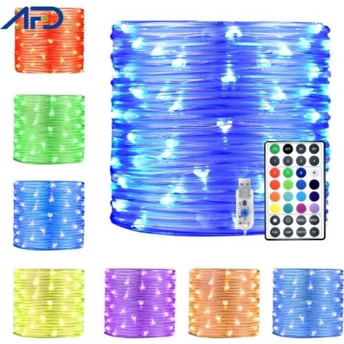 100 Led Fairy String Lights Remote Control 10M Copper Wire Garland Lamp Christmas Fairy Garlands Light Home Party Decoration