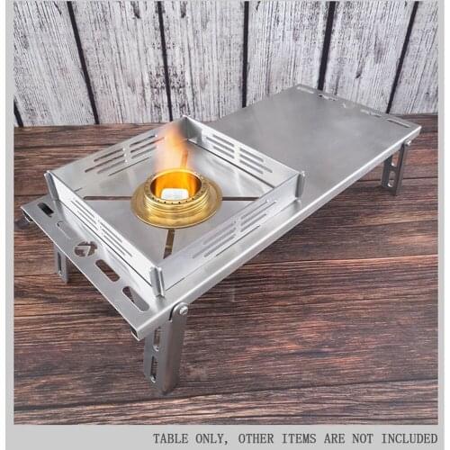 Outdoor Folding Stove Table Portable Camping Stove Stand Bracket Holder For Fishing Hiking Picnic Camping Equipment