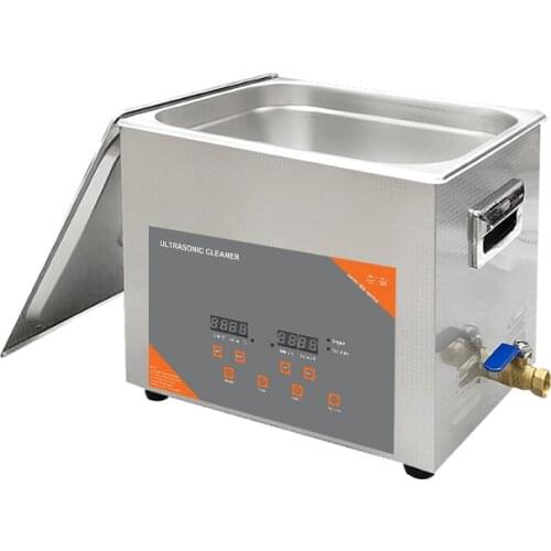 FanYing 10L 240W Digital Timer Ultrasonic Cleaner Heated Degas For Lab Optical Instruments Screws Nut Dental Hardware Bearings