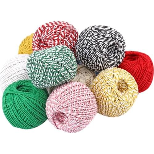 100meters/roll Cotton cord string Rustic Rope DIY Handmade Halloween Christmas Gift Packing Craft Home Decor Supplies
