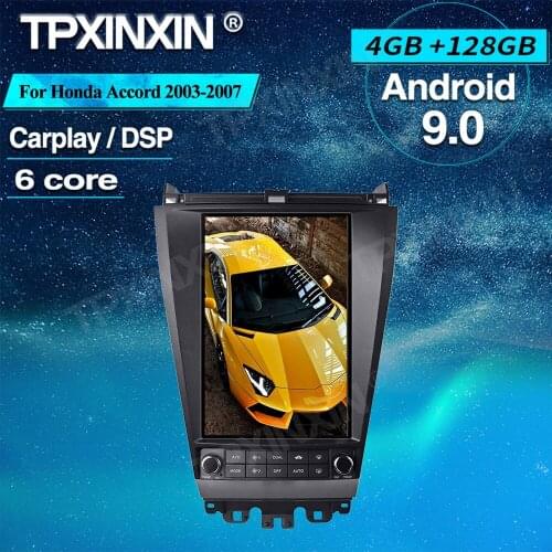 4+128 Wireless Carplay For Honda Accord 7 2003+ Android Multimedia Player GPS Navi unit Autoradio Audio Stereo Cassette Recorder