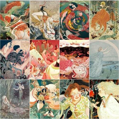 5D Diy Diamond Painting Anime Characters Diamond Embroidery Cross Stitch Full Square Round Drill Rhinestone Kit Home Decor