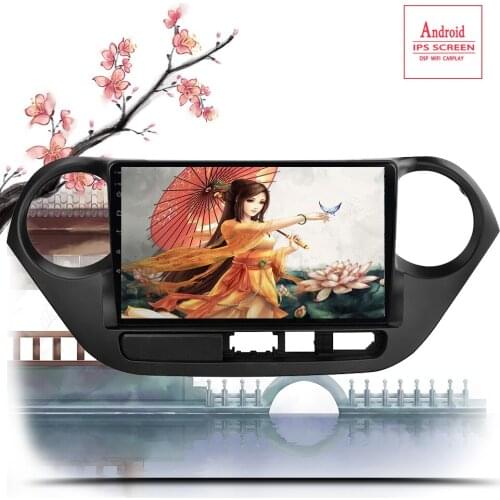 Android 10.0 9 inch HD Touchscreen DVD 2din car radio GPS Navi system For Hyundai Grand I10 2013 2014 2015 2016 17 Casstte