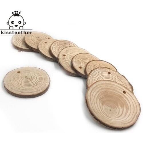 Baby Graffiti Toy 65-80mm Round Natural Wood Chips DIY Wood Piece Photograph Props Bar Landscape Decoration Graffiti Home Party