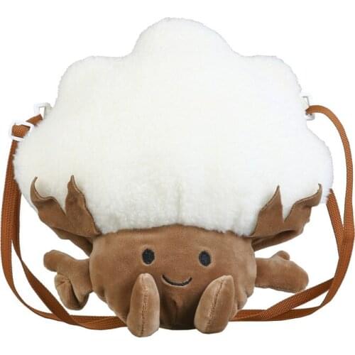 Cotton shape plush cloud bag shoulder bag diagonal bag soft girl mobile phone bag