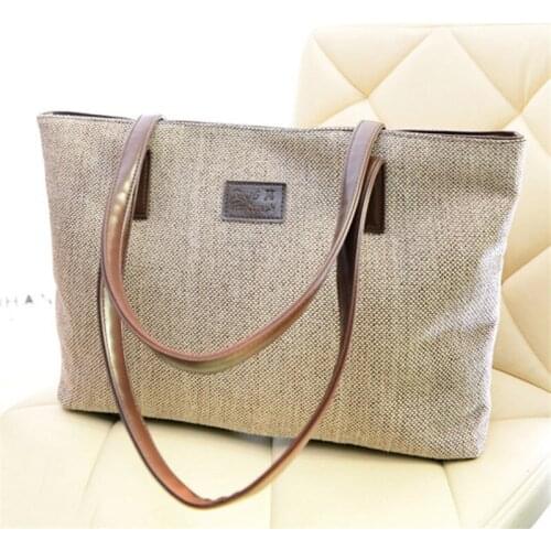 Canvas Women Bag Large Capacity Womens Shoulder Bag Female Casual Totes Appliques Portable Shopping Bag Lady Casual HandBag