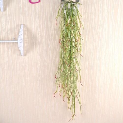 4pcs 1.2M Artificial plants rattan 3 forks plastic crescent grass vine hanging wall wedding decoration home fake plants decor
