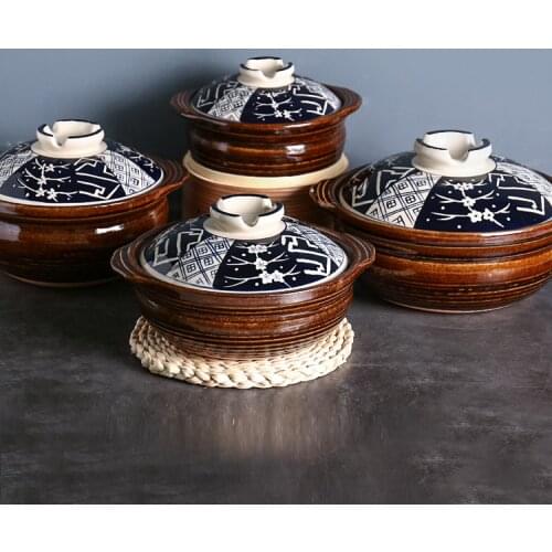 Casserole Stew Pot Domestic Soup Gas Stove Special Old fashioned Clay Rice Macetas