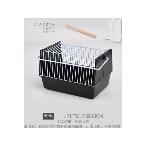 Portable bird cage to carry parrot small bird cage portable cage pillow peony with two feeders birds supplies WJ1130199