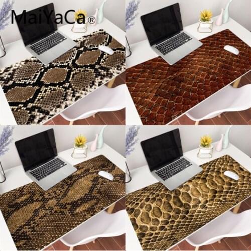 MaiYaCa Snake Skin mouse pad gamer play mats Anti-slip Rubber Gaming Mouse Mat xl xxl 800x300mm for Lol world of warcraft