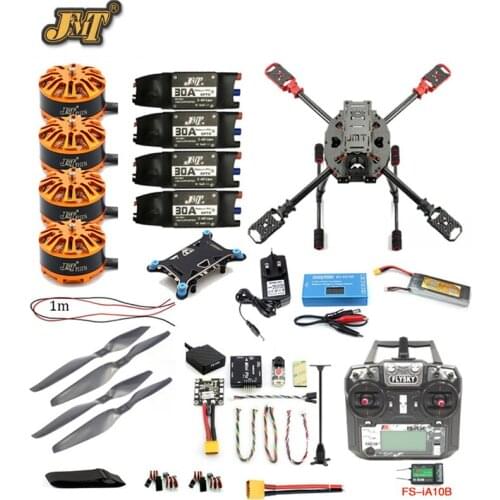 JMT Full Set DIY Quadcopter 2.4GHz 4-Aixs Aircraft 630mm Frame Kit Radiolink MINI PIX+GPS FS-i6X Transmitter Motor for RC Drone