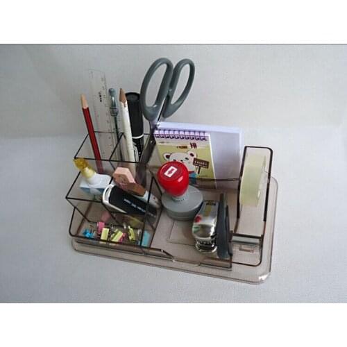 Multi-function pen Korea creative personality transparent fashion pen holder office supplies storage box