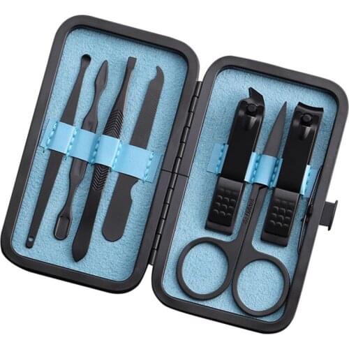 7pcs/set New Manicure Nail Clippers Pedicure Set Portable Travel Hygiene Kit Stainless Steel Nail Cutter Tool Set
