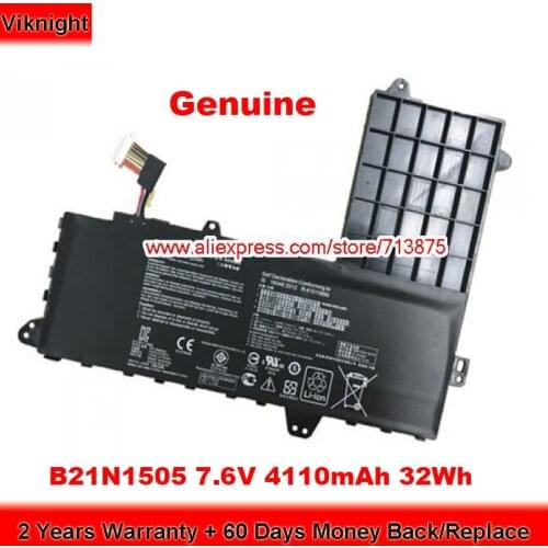 Genuine B21N1505 Battery 0B200-01400200 for Asus VivoBook E402NA EeeBook E402MA-EH01 E402NA2A E402NA-2B 7.6V 4110mAh 32Wh