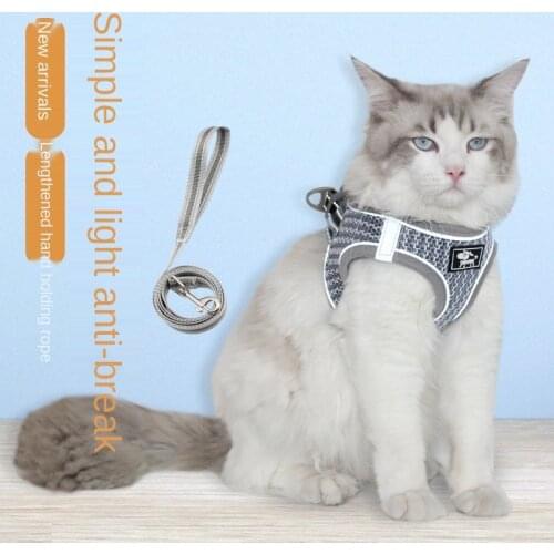New Cat Leash Breathable and Comfortable Cat Walking Rope Cat Special Leash Pet Chest Strap