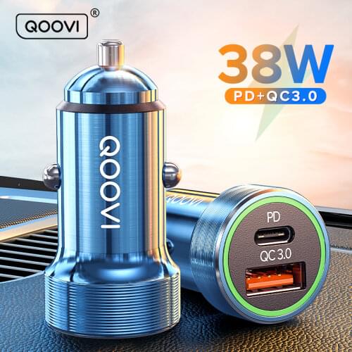 PD USB C Car Charger Quick Charge 4.0 3.0 38W Fast Charging For iPhone 12 11 XS X XR 8 7 Xiaomi QC4.0 QC3.0 Type C Phone Charger