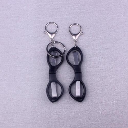 Plastic Stainless Steel Scissors Keychain Good Key Chains di221