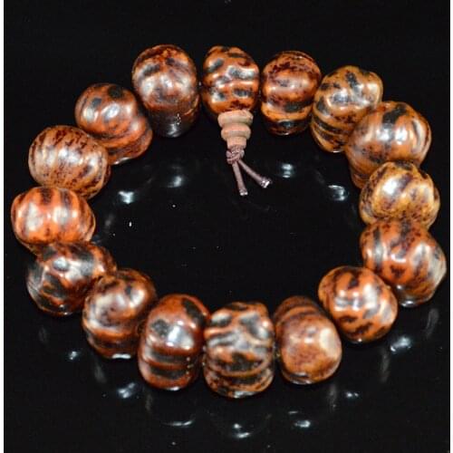Support Wholesale Tiger Claw Natural Bodhi Bracelets Lucky Evil Spirits Play Bodhi Buddha Beads Hand String Japa Mala Jewelry