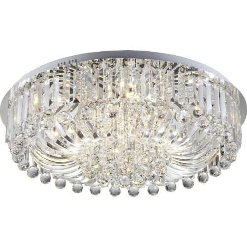 Simple modern LED round warm living room crystal lamp living room lamps bedroom lobby atmosphere luxury ceiling lamp fixture