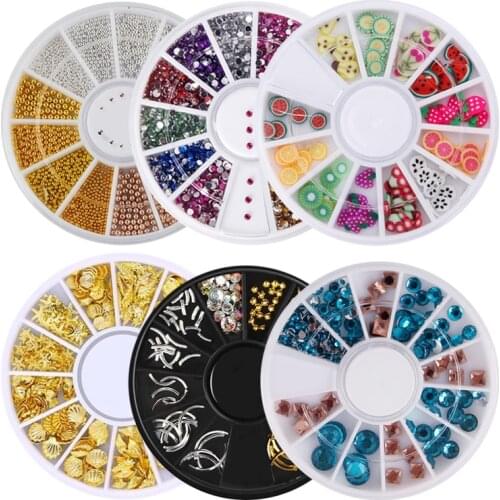 Mixed Color Chameleon Stone Nail Rhinestone Small Irregular Beads Glitter Crystal Manicure 3D Nail Art Decoration In Wheel