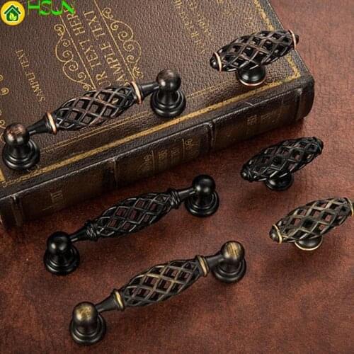 Knobs and Vintage style Black Birdcage Handles for Furniture Kitchen Cupboards Cabinet Door Puller Drawer Pulls