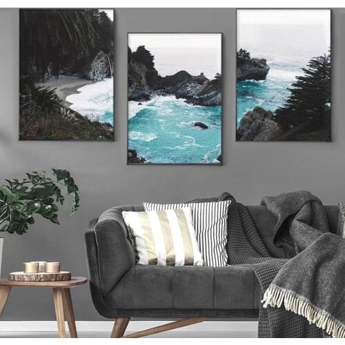 Scandinavian Seascape Pictures On The Wall Reef Sea Canvas Prints for Bedroom Modern Nordic Decoration Paintings for Interior