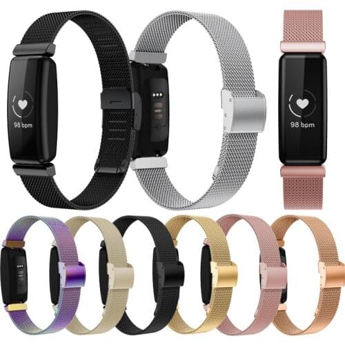 Replacement Stainless steel WristBand For Fitbit Inspire 2 Strap Bracelet For Inspire2 Milanese Loop Smart Watch Accessories