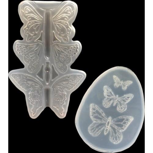 UV epoxy Resin Liquid Animal Butterfly Silicone molds For DIY Intersperse Decorate Jewelry pendant Making Molds craft art