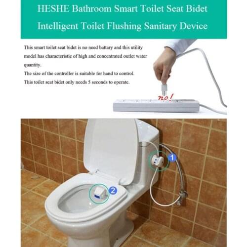 Bathroom Smart Toilet Seat Bidet Toilet Lid / Ass Flusher Intelligent Toilet Flushing Sanitary Device Dropshipping